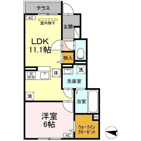 高松OY様D-ROOM新築工事の物件間取画像