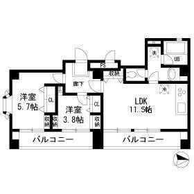 ＡＫＫレジデンス新宿の物件間取画像