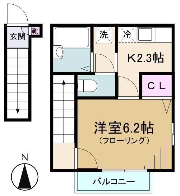 エスポワールの物件間取画像