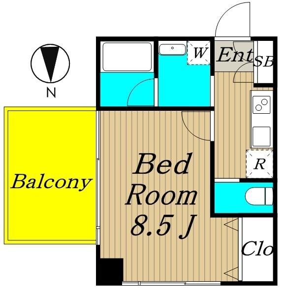 スカイレジデンス中落合の物件間取画像