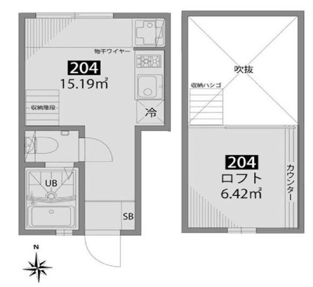 グランエッグス東中野の物件間取画像