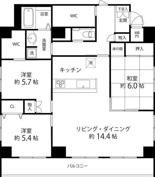 Ｔ’ｓ　ｇａｒｄｅｎ東伏見　旧フェリーチェの物件間取画像