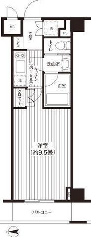 グランハイツ東新宿の物件間取画像