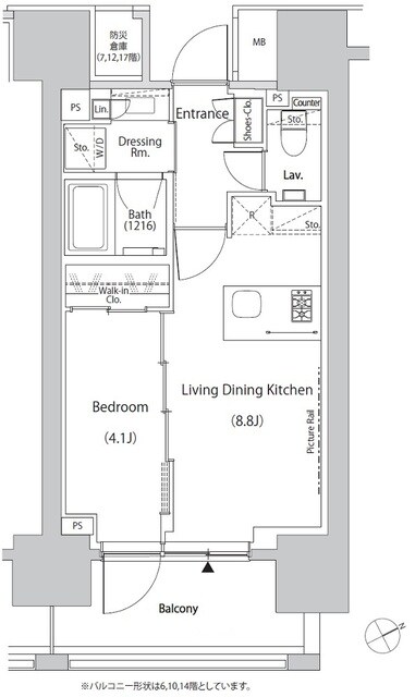 ザ・パークハビオ目白タワーの物件間取画像