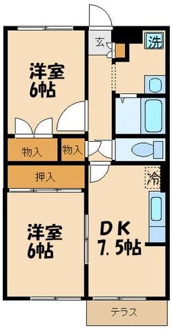 エバーヒルマンションの物件間取画像