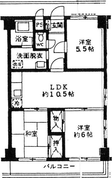 シャルム西山の物件間取画像