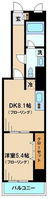 エスティメゾン東新宿の物件間取画像