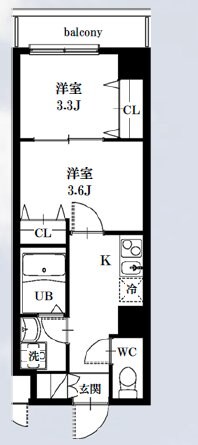 シャッツ高円寺の物件間取画像