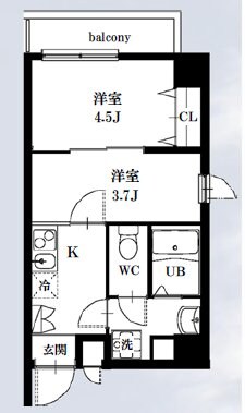 シャッツ高円寺の物件間取画像