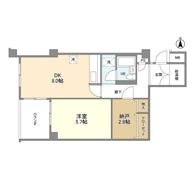 牛込五番館の物件間取画像