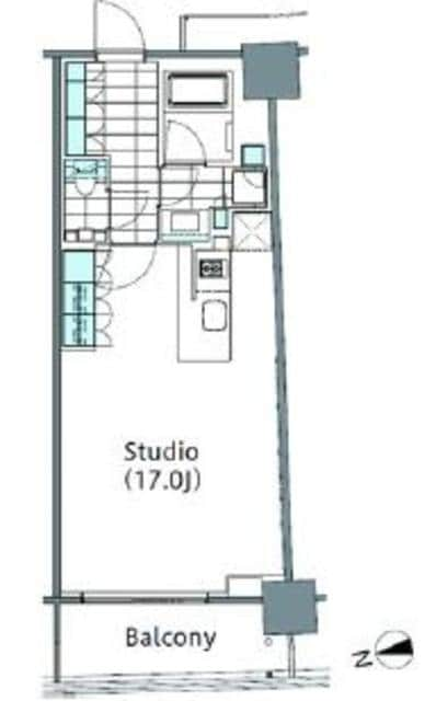 コンフォリア新宿イーストサイドタワーの物件間取画像