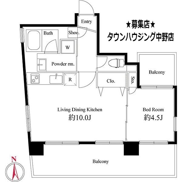 ユニバーサルスクエア新中野の物件間取画像