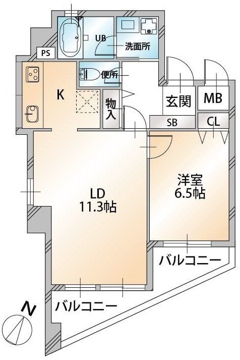 サンコーレジデンス千駄ヶ谷の物件間取画像