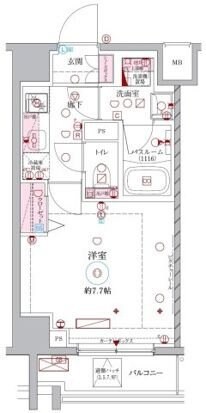 ラグディア北新宿の物件間取画像