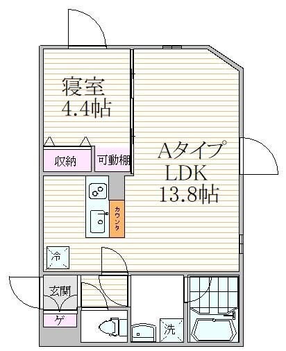 グランピア東中野駅前の物件間取画像