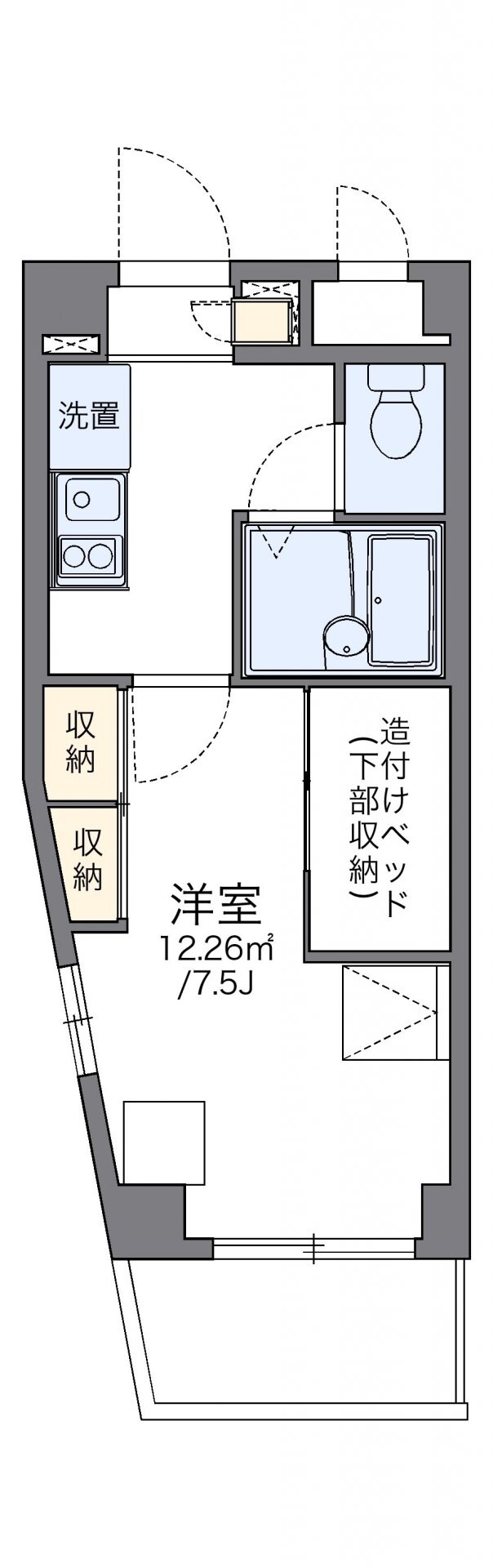 レオパレスユリパレス柏木の物件間取画像