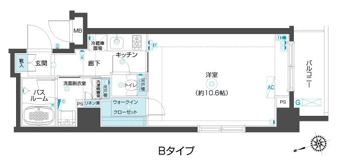 フェニックス新宿夏目坂の物件間取画像