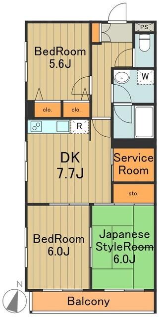ブラウネスハイム大井町の物件間取画像