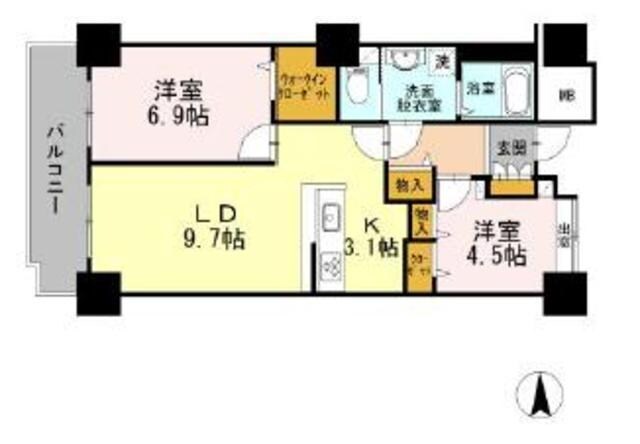 品川シーサイドビュータワー1の物件間取画像