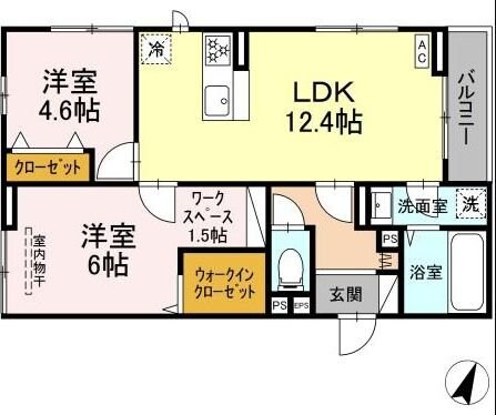 プランドール鷺宮の物件間取画像