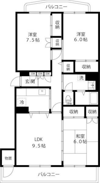 練馬関町第2社宅1号棟の物件間取画像