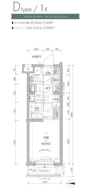 ＡＲＣＯＢＡＬＥＮＯ　ＮＥＲＩＭＡの物件間取画像