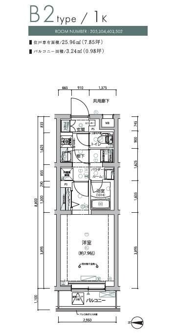 ＡＲＣＯＢＡＬＥＮＯ　ＮＥＲＩＭＡの物件間取画像