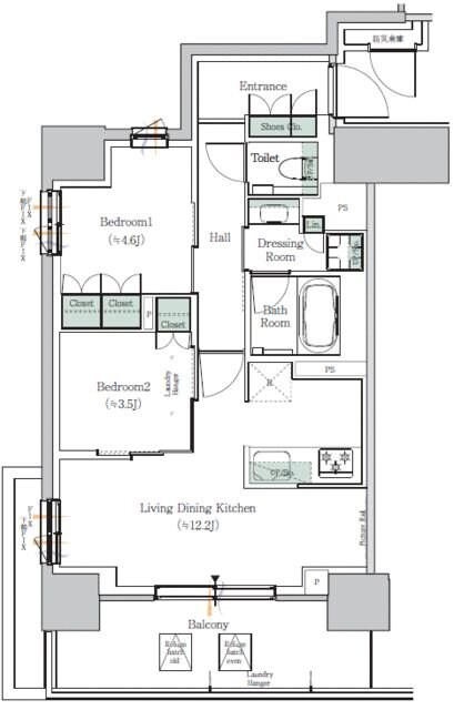 ONE ROOF RESIDENCE NISHINIPPORIの物件間取画像