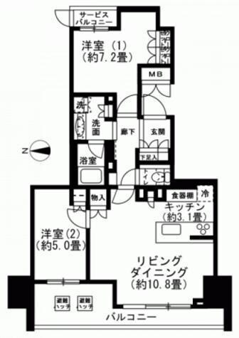 プレミスト北品川の物件間取画像