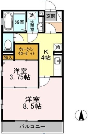 クレストIIの物件間取画像