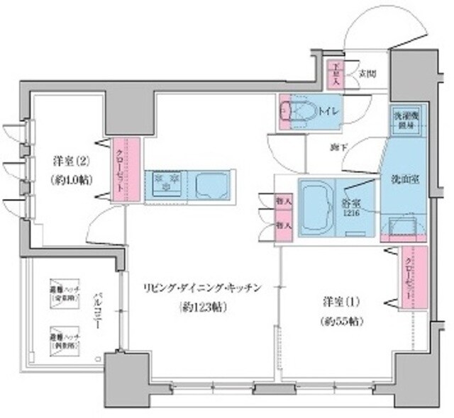 クレヴィアリグゼ日暮里の物件間取画像