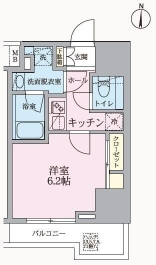 ＡＲＫＭＡＲＫ浅草の物件間取画像