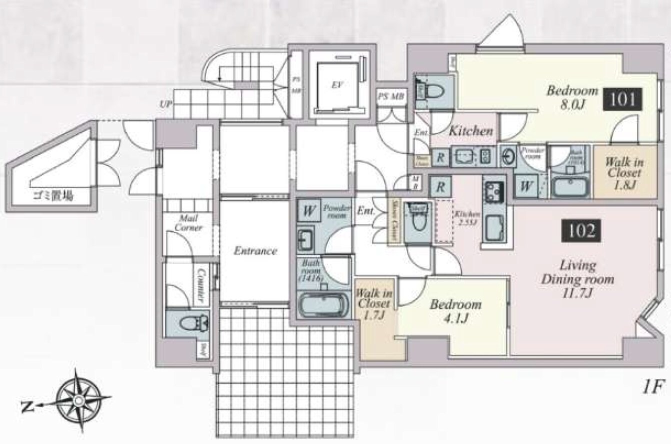 ＦＡＢＲＩＣ東浅草Ｒｅｓｉｄｅｎｃｅの物件間取画像