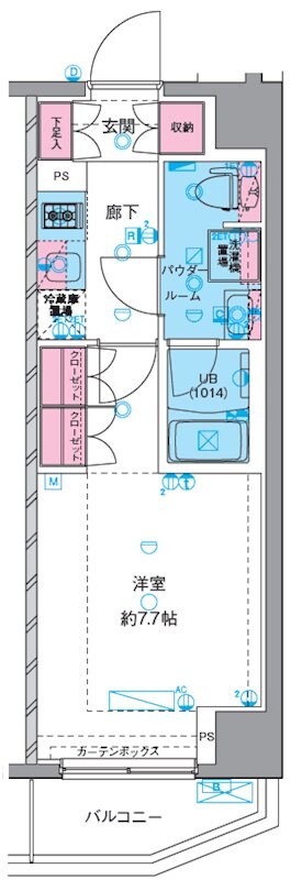 GENOVIA南千住VIskygardenの物件間取画像