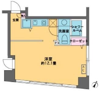 カスタリア水天宮IIの物件間取画像