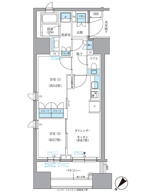 パークアクシス東日本橋の物件間取画像