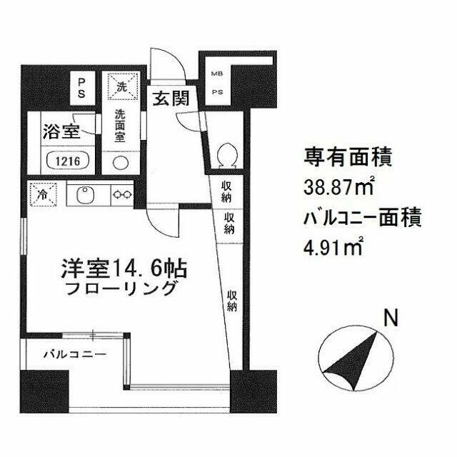 アクアキューブ銀座東の物件間取画像