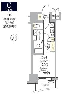 テラス月島の物件間取画像