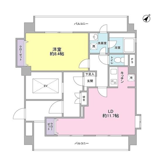 ユーキメゾン一番町の物件間取画像