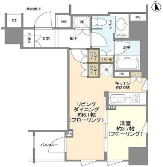 ブランズ大手町の物件間取画像