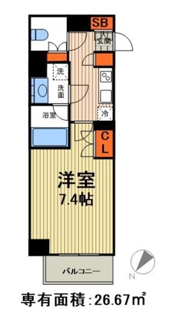 S-RESIDENCE月島の物件間取画像