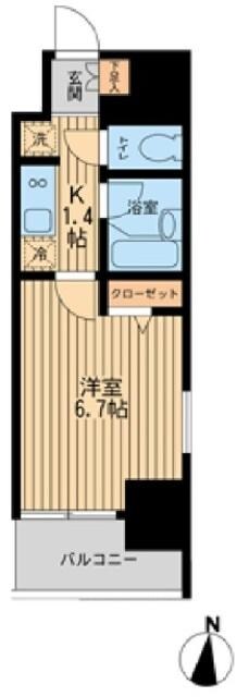 ルクレ錦糸町の物件間取画像