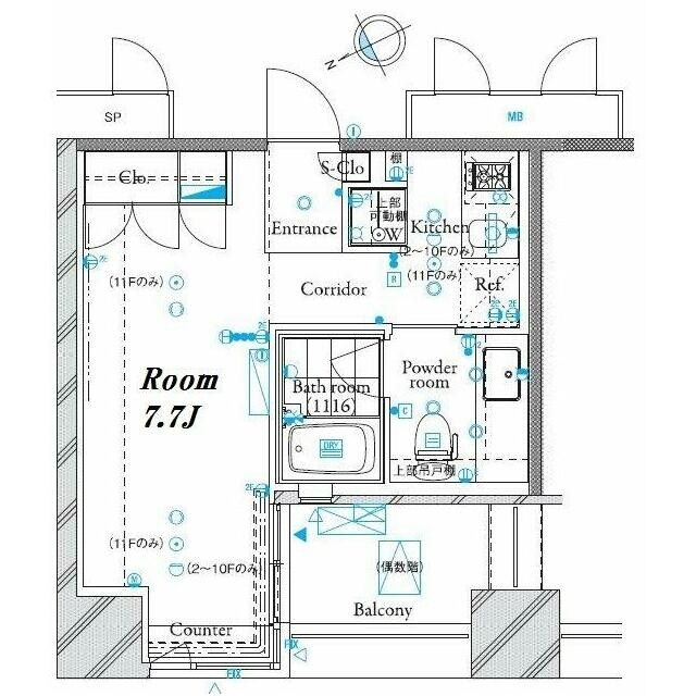 ザ・タワー芝浦の物件間取画像