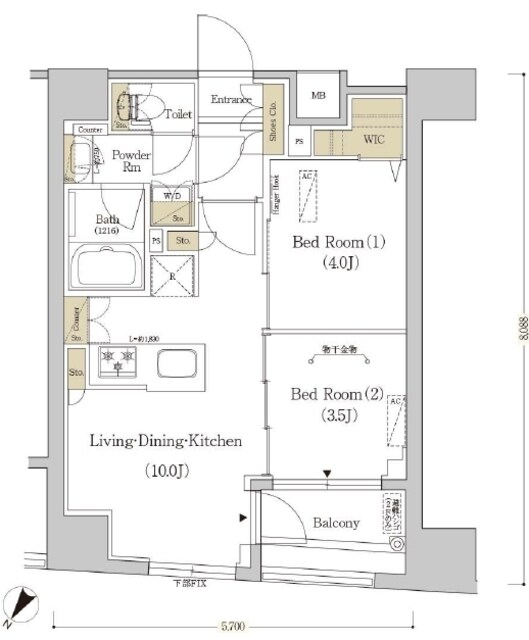 アーバネックス日本橋水天宮の物件間取画像