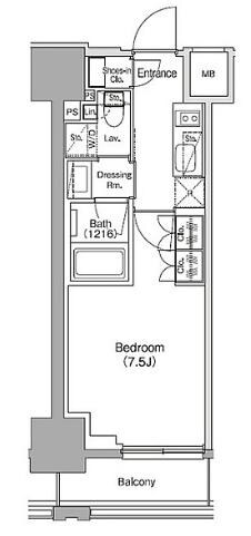 ザ・パークハビオ新御徒町の物件間取画像