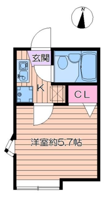 ヴィラ一之江Dの物件間取画像