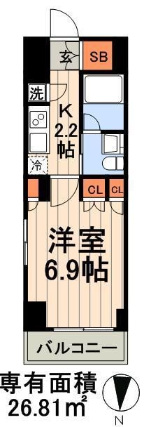 コンフォリア門前仲町の物件間取画像