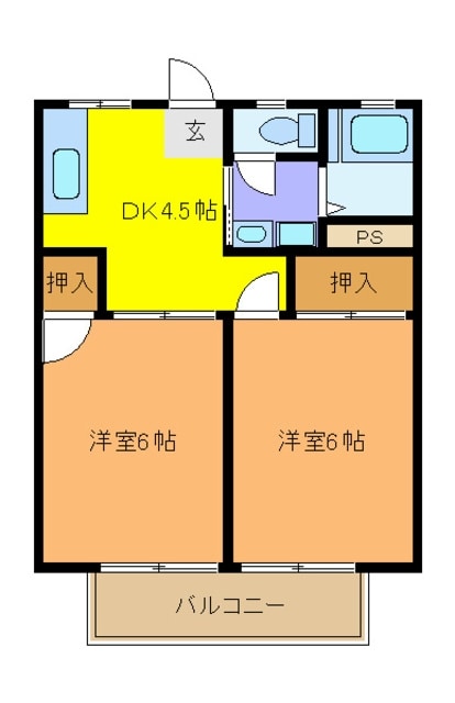 サンシティ・ヨシダの物件間取画像