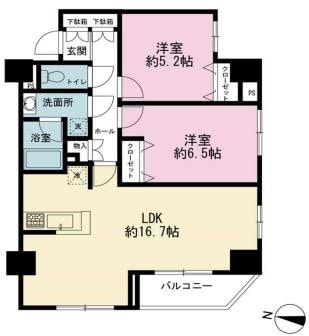 ミルーナヒルズ錦糸町の物件間取画像