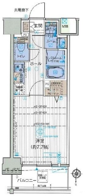 オーキッドレジデンス森下の物件間取画像